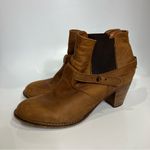 Steve Madden Spunkk brown leather heeled ankle boots neutral women’s size 10 Photo 3