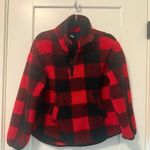 Old Navy  Sherpa Pullover Buffalo Plaid Cozy‎ Quarter Zip Jacket Small Photo 0