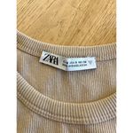 ZARA  Sleeveless Ribbed Tank in Tan Photo 1
