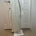 Nicole Miller Silk One Shoulder Dress Maxi 10 Long Foil Silver White Gown Size 2 Photo 7