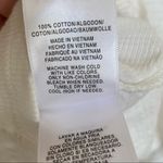 Jones New York  white long roll tab sleeve pullover cotton blouse top large Photo 5