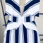 Selfie Leslie Navy & White Striped Romper Photo 0