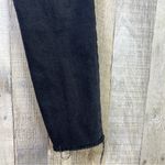 ASOS 5 Pocket Black Denim Jeans with Raw Hem Photo 6