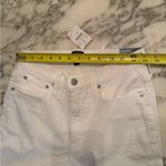 J.Crew NWT Mid-Rise Flare Crop Jeans in White Signature Stretch 27 - needs wash Photo 5