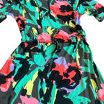 Tracy Negoshian Colorful Stretch Dress Bold Floral Print Pocket Size Small Women Photo 5