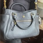 Tory Burch Authentic Pebbled leather Leather magnetic snap Crosby/satchel Photo 2