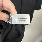 SONNET JAMES Reese Black Textured Dress Size Small Waffle Knit Midi Long Sleeves Photo 6