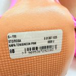 Schutz Yvi Heel Neon Pink NEW Sandal Size 8 Open Toe Party Barbie Designer Photo 4