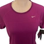 Nike Dri-Fit Miler Fushia Short Sleeve Running Top New with tags Photo 5