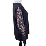 Knox Rose NWT  Embroidered Floral Flower Coal Soft Boho Coastal Top Large Photo 8