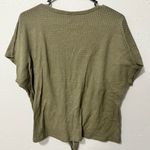 Paper Crane  Sage Waffle Knit Tie-Front Tee Photo 2