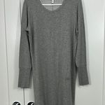 Athleta New  Small Gray Crossover Long Sleeve Back Vent Sweatshirt Dress Photo 5