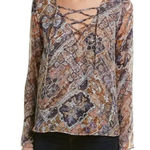 Show Me Your Mumu  Printed Zuko Lace Up Top Photo 0