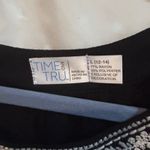 Time and Tru Black Embroidered Cold Shoulder Blouse Dress Large Photo 5