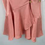 Free People  Scarlett Dress Size Small Mini Pink Peach Summer Button V-Neck NWT Photo 11