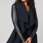 Spanx Drape Front Faux Leather Jacket Photo 0