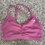 Gymshark  ruched pink sports bra small Photo 0
