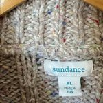 Sundance  speckled beige cable knit wool blend tunic sweater Photo 4