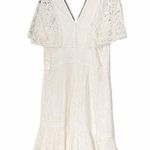 Eliza J NWT Fit & Flare Ivory White Lace Flutter Sleeve Short Dress Size 14 NEW Photo 10