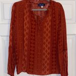 Blue Rain Crimson Flowy Top Photo 0