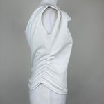 Trendy Queen Off The Shoulder Top Y2K Summer Shirts Double Lined White Large Photo 3