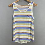 prAna Tank Top Foundation Scoop Neck Women Morning Glory Stripe Shirt Small Photo 14