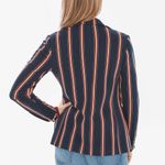 New  Striped Twill Ponte Blazer‎ Size 4 Chico's Size 0 Photo 2