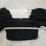 Jason Wu  Black Crop Top size Large black puff sleeve cotton Photo 2