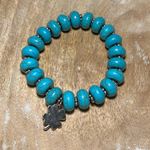 Lucky Brand  Faux Turquoise Beaded Stretchy Bracelet Photo 0