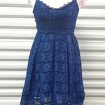 Nsr Provance Dress Women's Size XS Extra Small Blue Lace Sleeveless Photo 2