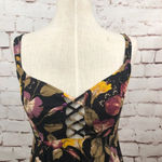 Free People Intimately Black Floral Chemise Dress Photo 1