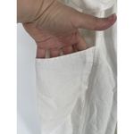 Anthropologie  Pilcro Tucked-Knee Tapered‎ Trousers Linen Size 29 White Photo 3