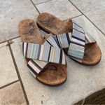 Sorel Sam Edelman Women's 8.5 Hattie Slide Sandal Sandals Blue Gray Gold Green Summer Photo 1