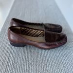 Anne Klein Vintage Dark Brown Croc Leather Flat Loafers Size 10 Photo 3