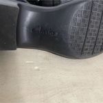 Clarks  Collection Size 7 Comfort Shoe Heels Navy Blue Strap Closed Toe Photo 7