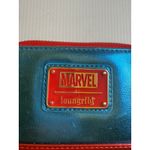 Lounge Fly x Marvel Purse Wallet Captain Marvel Metallic Logo Zip Around Photo 9