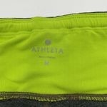 Athleta  Medium Vibe Relay Capri Leggings Athletic Pants Gray Neon Green Photo 2
