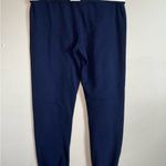 PINK - Victoria's Secret Victoria's Secret Women’s Pink Joggers Navy Fold Over Waist Low Rise Size S EUC Photo 3