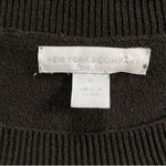 New York & Company Crewneck 3/4 Sleeve Pullover Sweater Black Size Medium Photo 4
