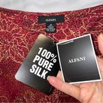 Alfani Gorgeous silk maroon sunflower 🌻 silk wrap midi skirt NWT  Photo 2