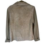 Fabio Women’s L Suede Leather Jacket Tan Bomber Style 100% Genuine Leather Size L Photo 1
