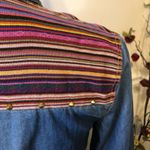 Forever 21 Chambray Multicolor Spiked Snap Button Down Shirt M Photo 7