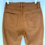 frame denim  Ali High Rise Coated Cigarette Jeans Coated Caramel Size 27 Photo 3