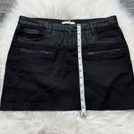 Maje Faux Leather Trim Black Mini Skirt Photo 6