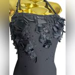 Armani Collezioni Armani Collezoni black beaded detail halter size 6 Photo 3