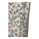 Karl Lagerfeld  Paris Print Postage Stamp Roll Tab Sleeve Top Women‎ Size Large Photo 5