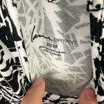 Lane Bryant Sleeveless Top Women 26/28 Keyhole Black White Print Boho Resort Photo 1