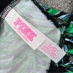 PINK - Victoria's Secret  Tropical Print Studded Cage Back Bralette Halter Top Large Photo 10