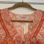 C+D+M Collections Sheer Orange and White Floral Print XL Cover Up. 1940 Photo 1