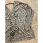 Lucky Brand  Heather Gray V-Neck Cinch Tie Back Sweater M Photo 7